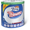 3x Ręcznik papierowy Foxy Tornado, 3-warstwowy, w roli, 1 rolka, biały