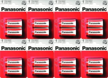 8x Bateria cynkowo-węglowa Panasonic, 1.5V, C/R14, 2 sztuki