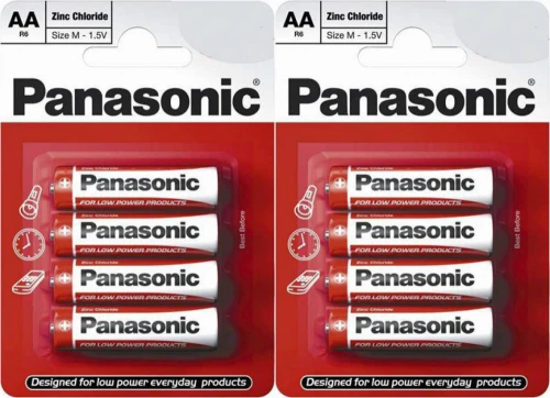 2x Bateria cynkowo-węglowa Panasonic, 1.5V, AA/R6, 4 sztuki