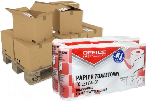288x Papier toaletowy Office Products, 2-warstwowy, 15m, 8 rolek, biały