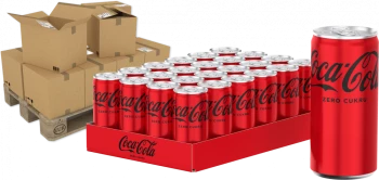 2160x Napój gazowany Coca-Cola Zero, puszka Sleek, 0.33l
