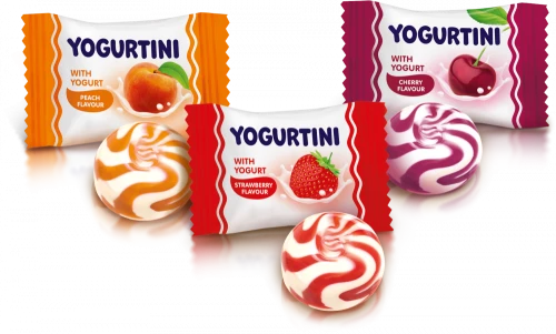 2x Cukierki karmelki Roshen Yogurtini, owocowo-śmietankowy, 1kg