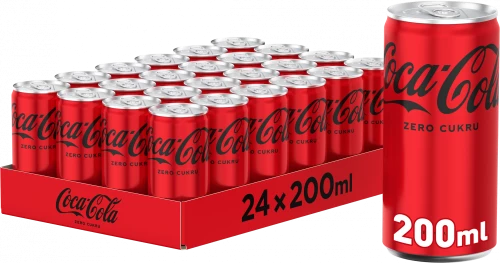 24x Napój gazowany Coca-Cola Zero, puszka, 0.2l