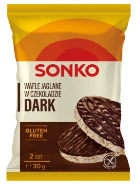 30x Wafle jaglane Sonko, w czekoladzie, 30g