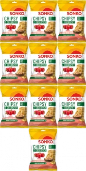 10x Chipsy z ciecierzycy Sonko, paprykowy, 60g