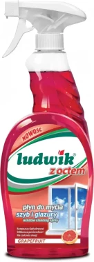 2x Płyn do mycia szyb i glazury Ludwik, z rozpylaczem, grapefruit z octem, 600ml