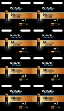 8x Bateria alkaliczna Duracell Optimum, AA, 8 sztuk
