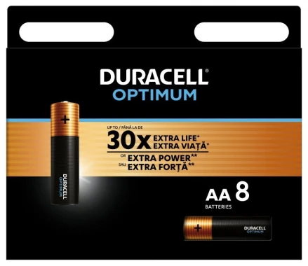 8x Bateria alkaliczna Duracell Optimum, AA, 8 sztuk