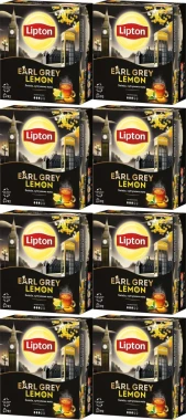 8x Herbata Earl Grey czarna w torebkach Lipton Lemon, 92 sztuk x 2g