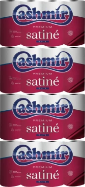 4x Papier toaletowy Cashmir Premium Satine, 3-warstwowy, 8 rolek, biały