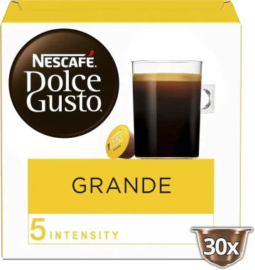 2x Kawa w kapsułkach Nescafe Dolce Gusto Grande, 30 sztuk