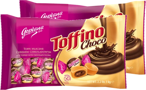 2x Cukierki Goplana Toffino Choco, czekoladowy, 1kg