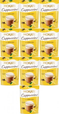 10x Kawa rozpuszczalna Mokate Cappuccino, waniliowy, 110g