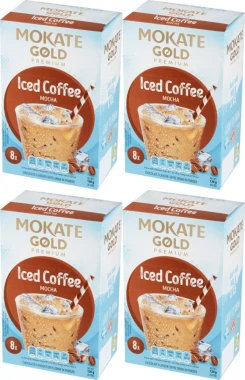 4x Kawa mrożona w saszetkach Mokate Gold Iced Coffee, Mocha, 8 sztuk x 15g