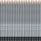 24x Ołówek z gumką Faber Castell Grip 2001, HB, srebrno-czarny
