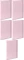 5x Teczka skrzydłowa z gumką VauPe, A4, 40mm,  pastelowy różowy