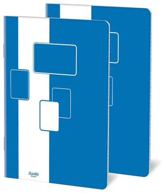 10x Zeszyt w kratkę Bantex Budget, A5, 60 kartek, biało-niebieski