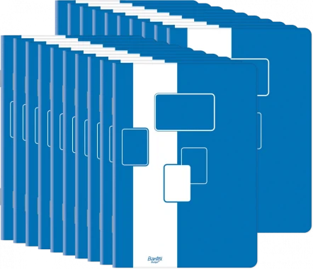 20x Zeszyt w kratkę Bantex Budget, A5, 60 kartek, biało-niebieski
