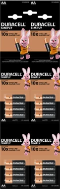 6x Bateria alkaliczna Duracell, AA (R6), 1.5V, 16 sztuk