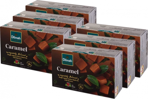 6x Herbata w torebkach Dilmah Caramel, karmelowa, 20 sztuk x 1.5g
