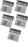 5x Kalkulator biurowy Eleven SDC-868L, 12 cyfr, biało-czarny