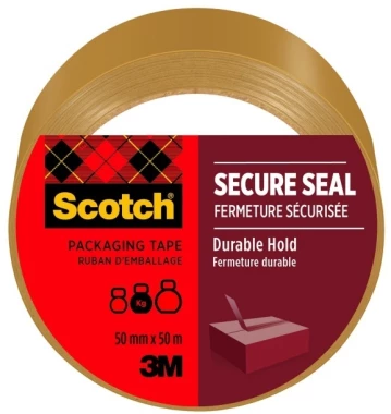2x Taśma pakowa Scotch Secure Seal, 50mmx50m, brązowy