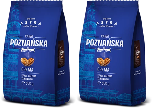 2x Kawa ziarnista Poznańska Crema, 500g