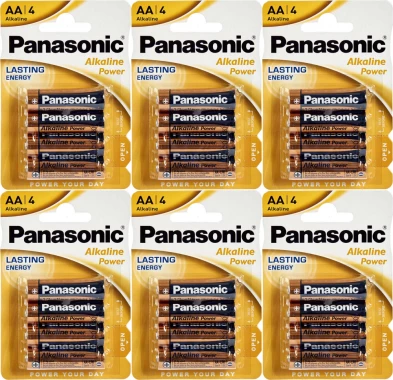 6x Bateria alkaliczna Panasonic Alkaline Power, AA, 1.5V, LR6, 4 sztuki