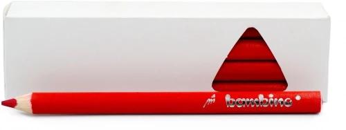 3x Kredki Bambino, w oprawie drewnianej, trójkątne, 12 sztuk, czerwony