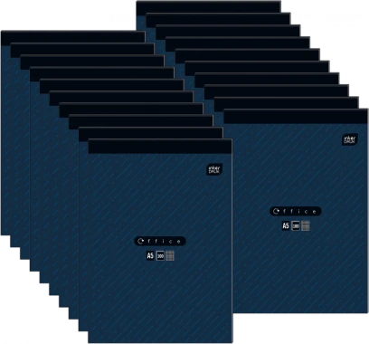 20x Blok biurowy w kratkę Interdruk, A5, 100 kartek, mix wzorów