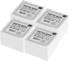 4x Karteczki do notatek Interdruk, klejone, 85x85x35mm, 350 kartek, biały