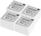 4x Karteczki do notatek Interdruk, klejone, 85x85x35mm, 350 kartek, biały