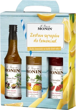 4x Zestaw syropów Monin Lemonade Maxi Set, mango/marakuja/arbuz, 3x250ml