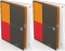 2x Kołonotatnik Oxford International Notebook, A4+, w kratkę, 80 kartek, szary
