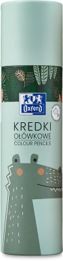 12x Kredki ołówkowe Oxford Kids, w tubie, 24 sztuki + 2 gratis (złoty i srebrny), mix kolorów
