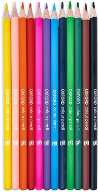 2x Kredki ołówkowe Oxford Regular, 12 sztuk + temperówka, mix kolorów