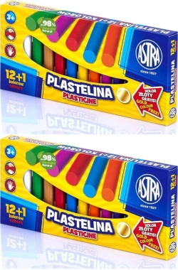2x Plastelina Astra, 13 kolorów (12+1 kolor gratis)