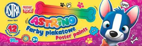5x Farby plakatowe Astra Astrino, 20ml, 12 sztuk, mix kolorów