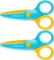 2x Nożyczki plastikowe dla dzieci Staedtler Noris junior, 10cm, niebiesko-żółty