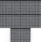5x Wycieraczka ażurowa Krystynka, z najazdem, gumowa, 60x40x1.3cm, czarny