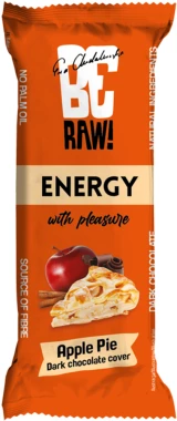 5x Baton owocowy BeRAW Energy, szarlotkowy, bez cukru, 40g