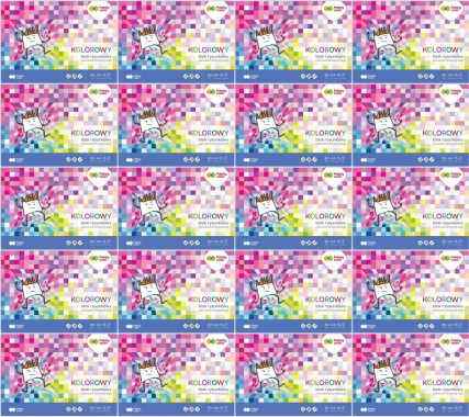 20x Blok rysunkowy kolorowy Happy Color, A4, 15 kartek, mix kolorów