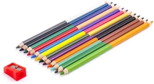 3x Kredki ołówkowe Pelikan, dwustronne, 12 sztuk, 24 kolory