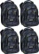 4x Plecak szkolny BackUP 5 model R 40, trzykomorowy, 24l, 39x27x20cm, granatowy
