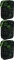 3x Piórnik 2-komorowy CoolPack Jumper 2 Game Night, z wyposażeniem, 19.5x12.5x5cm, poliester, czarno-zielony