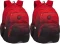 2x Plecak szkolny CoolPack Pick, dwukomorowy, 26l, 43x30x16cm, Gradient Cranberry
