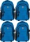 4x Plecak młodzieżowy Paso Active 50x33x22, niebieski