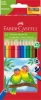 3x Kredki ołówkowe Faber Castell Eco Colour, trójkątne, 12 sztuk + temperówka, mix kolorów