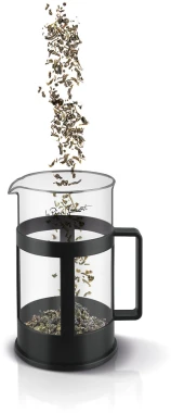 8x Zaparzacz tłokowy do herbaty i kawy Lamart LT7048, 1l, 10x21cm, szkło, przezroczysty