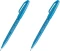 2x Pisak pędzelkowy do kaligrafii Pentel Brush Sign Pen SES15C, 2.07mm, błękitny